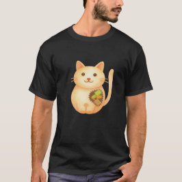 コインの猫柄Tシャツ(ダークカンバス生地) Tシャツ