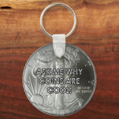 コインはキーチェカッコいいーン キーホルダー (正面)