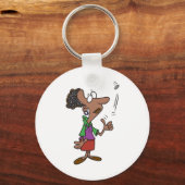 コインを裏返す人 キーホルダー (正面)