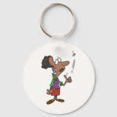 コインを裏返す人 キーホルダー (裏面)