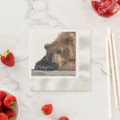 コインカクテルナプキン（グリズリーベア付） 縁ありカクテルナプキン (インサイチュ)