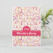 コインカラフル誕生日招待状 招待状 (スタンド正面)