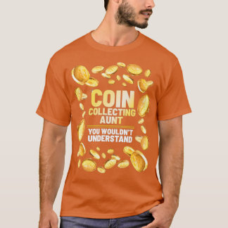 コインコレクターおもしろいおばさんコイン収集趣味 Tシャツ