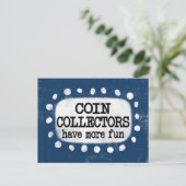 コインコレクターのおもしろいはがき ポストカード (スタンド正面)