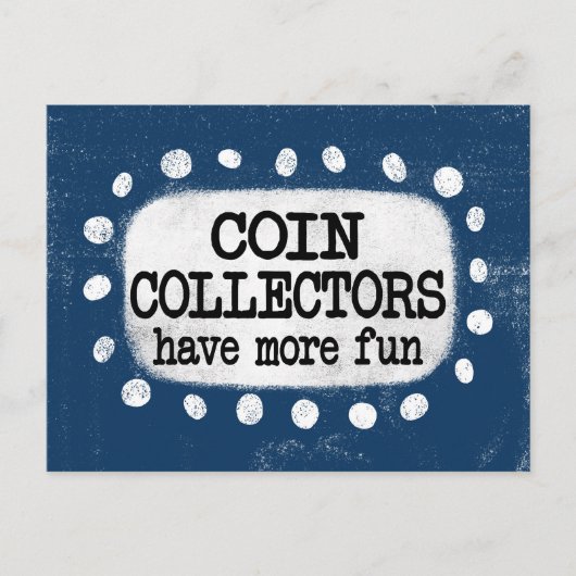 コインコレクターのおもしろいはがき ポストカード (正面)