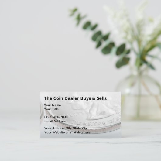 コインコレクターディーラー投資の名刺 名刺 (スタンド正面)