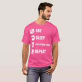 コインコレク食べタスリープ回収コインリピート Tシャツ (正面フル)