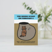 コイントスおもしろいグラウンドホッグの日はがき ポストカード (スタンド正面)