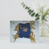 コインバッグ、ベルベット袋、ロゴプリントコインバッグ ポストカード (スタンド正面)