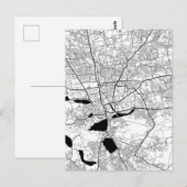 コインバトール タミル・ナードゥ州 地図 ポストカード (正面/裏面)
