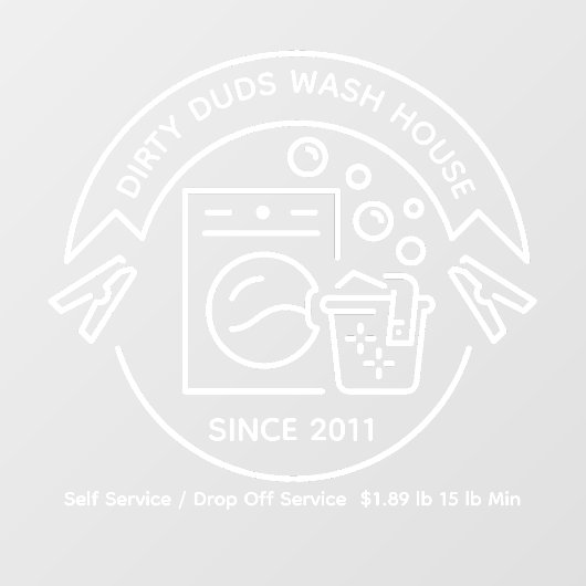 コインランドリー 部屋 洗濯 折りたたみ ビジネス カスタマイズ ウィンドウサイン (シート)