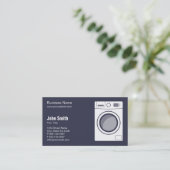 コインランドリー/電気器具の修理、サービスおよび販売 名刺 (スタンド正面)