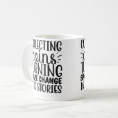 コイン収集で小銭を物語に変える コーヒーマグカップ (正面左)