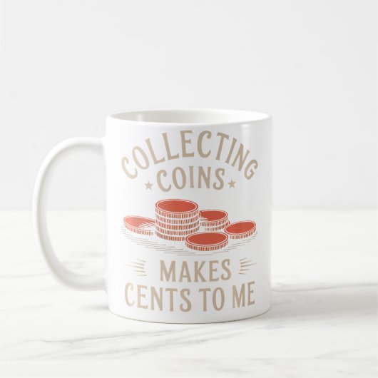 コイン収集は私にとって価値がある コーヒーマグカップ (左)