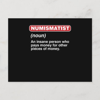 コイン収集家向けのデザイン ポストカード