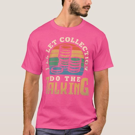 コイン収集家 コイン収集 Tシャツ (正面)