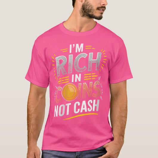 コイン収集家 ヌミズマティスト コイン収集 Tシャツ (正面)