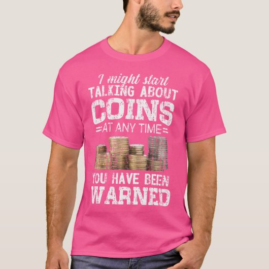 コイン収集　おもしろコインコレクター Tシャツ (正面)