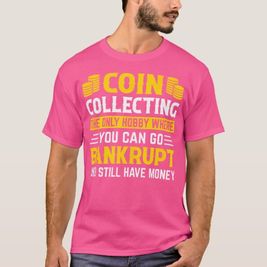 コイン回収コレクター数おもしろいコインC Tシャツ (正面)