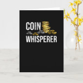 コイン回収プレゼント | コインコレクター貨幣主義 カード (黄色い花)