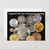 コイン回収：私はお金を使い果たす ポストカード (正面/裏面)