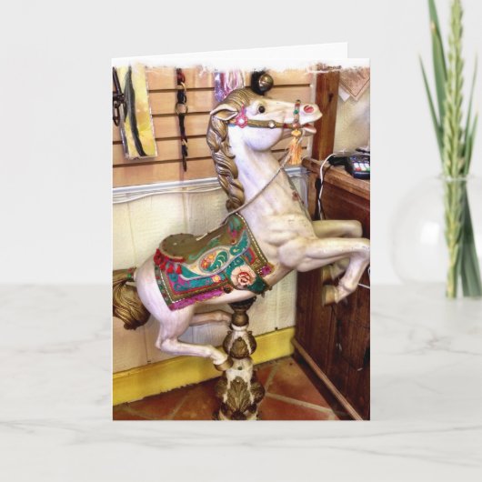 コイン式馬のグリーティングカード カード (正面)