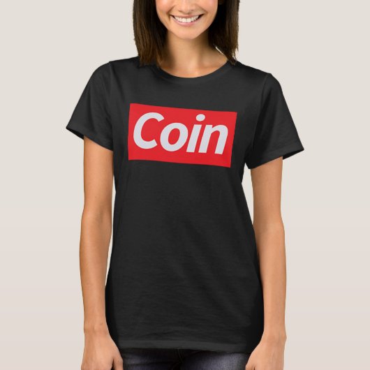 コイン暗号デジタル通貨 Tシャツ (正面)