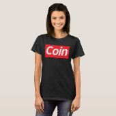 コイン暗号デジタル通貨 Tシャツ (正面フル)