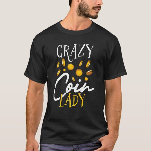コイン熱狂するレディーコイン回収 Tシャツ (正面)