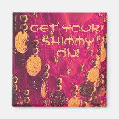 コイン磁石とベリーダンスお尻スカーフ マグネット (正面)