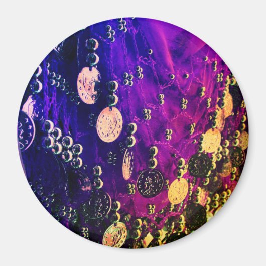 コイン磁石とベリーダンスお尻スカーフ マグネット (正面)