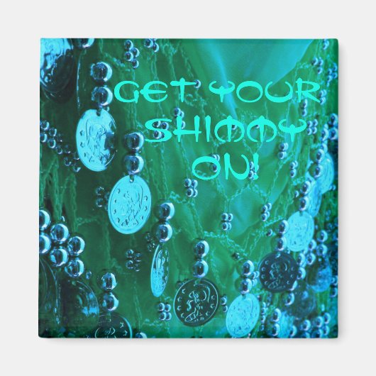 コイン磁石とベリーダンスお尻スカーフ マグネット (正面)