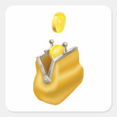 コイン財布スクエアステッカー スクエアシール (正面)