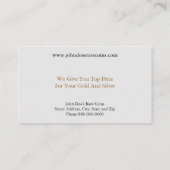 コイン販売業者名刺 名刺 (裏面)