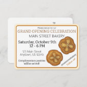 コイン アマン パン フランス菓子店 グランドオープンのお知らせ 招待状 (正面/裏面)