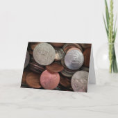 「コイン」祝賀状 カード (正面)