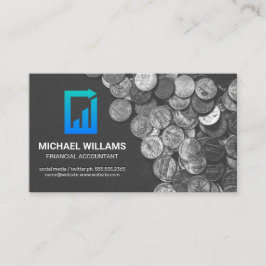 コイン | 財務紙のロゴ 名刺