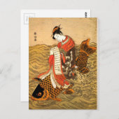 コイ乗馬 ポストカード (正面/裏面)