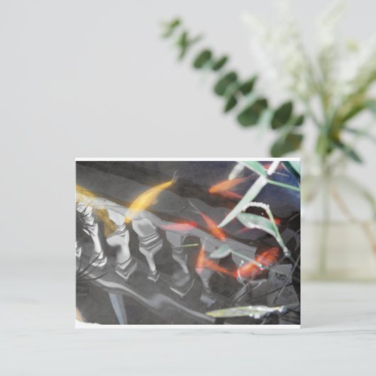 コイ反射 ポストカード (スタンド正面)