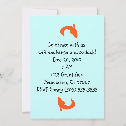 コイ対世界クリスマスパーティの招待状 招待状 (裏面)