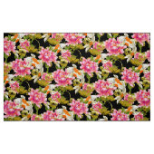 コイ日本のと花と紋を入れた模様 ファブリック (ファットクウォーター)