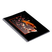 コイ日本のの魚と花 ノートブック (右側)