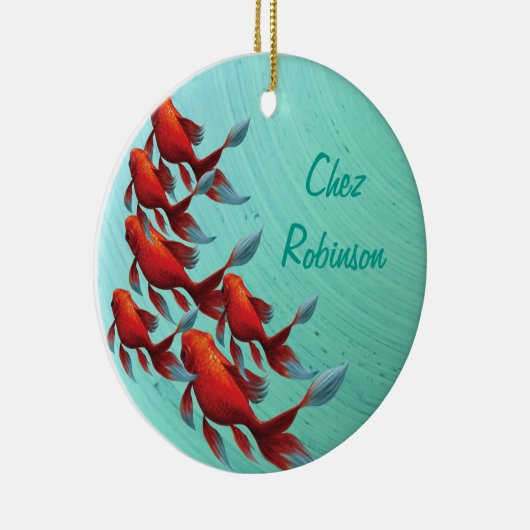 コイ日本のオリエンタルフィッシュ セラミックオーナメント (右)