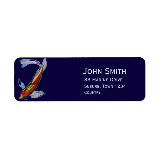 コイ日本のオリジナルの魚 ラベル (正面)