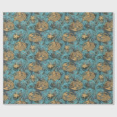 コイ日本のコープティール（緑がかった色）  ラッピングペーパー (フラット)