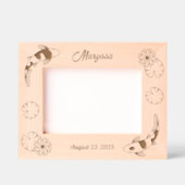 コイ日本のフィッシュウォーターリリー7x5 レーザー彫刻フレーム (正面)