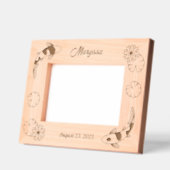 コイ日本のフィッシュウォーターリリー7x5 レーザー彫刻フレーム (左)