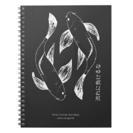 コイ日本のミニマパーソナライズされたリスト ノートブック