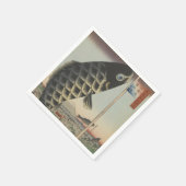 コイ日本の広重魚フェスティバル国旗 スタンダードカクテルナプキン (角)