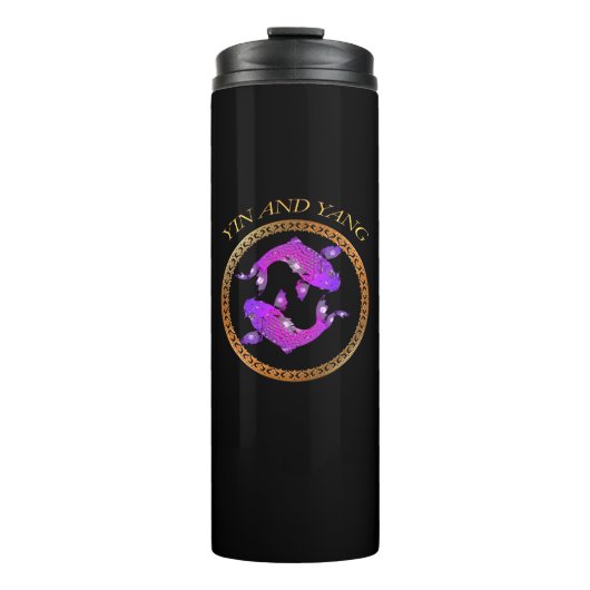 コイ日本の金魚インとヤン タンブラー (正面)